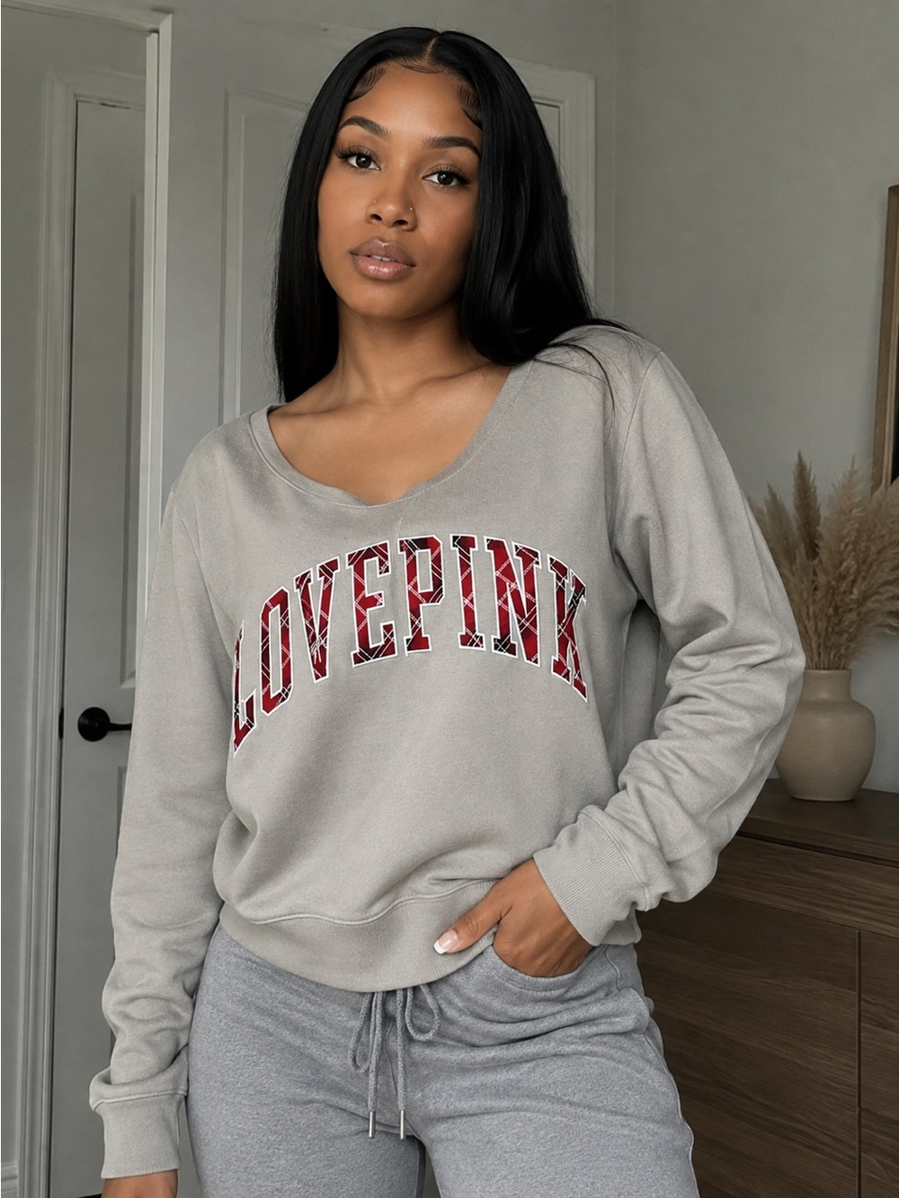 PINK Victoria's Secret GraWomen's Top